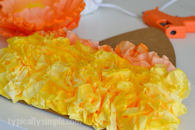 Coffee Filter Candy Corn