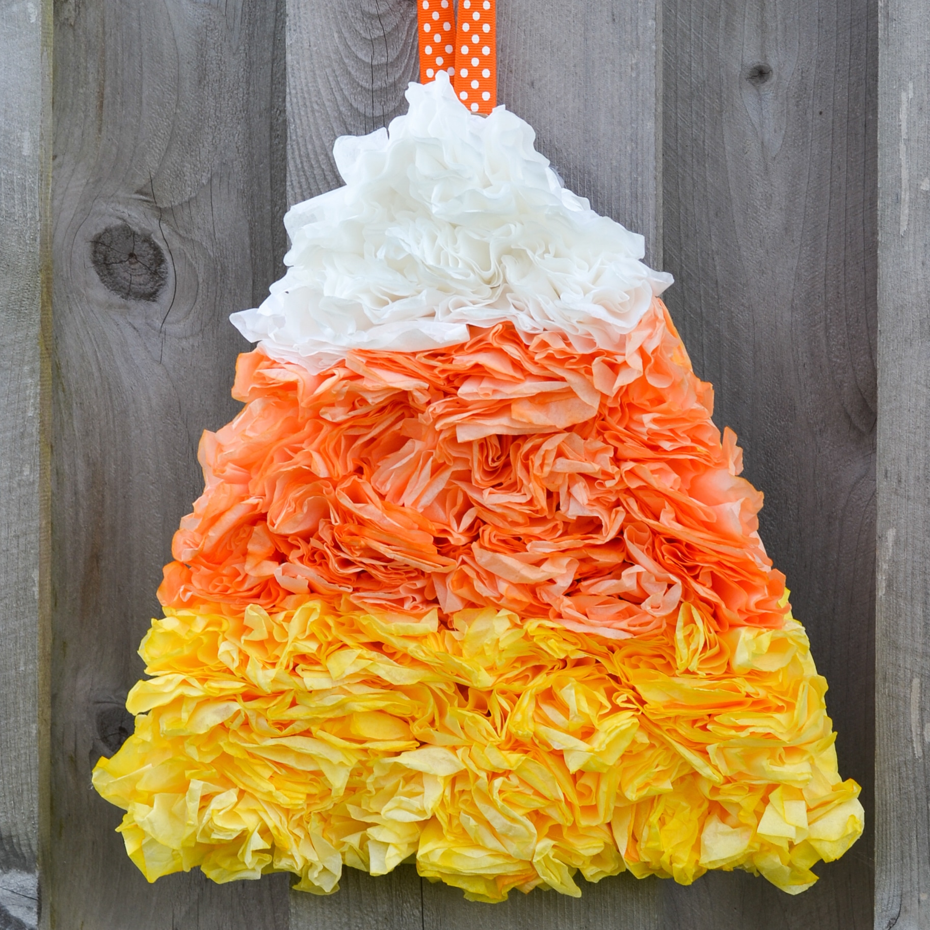Coffee Filter Candy Corn - Typically Simple