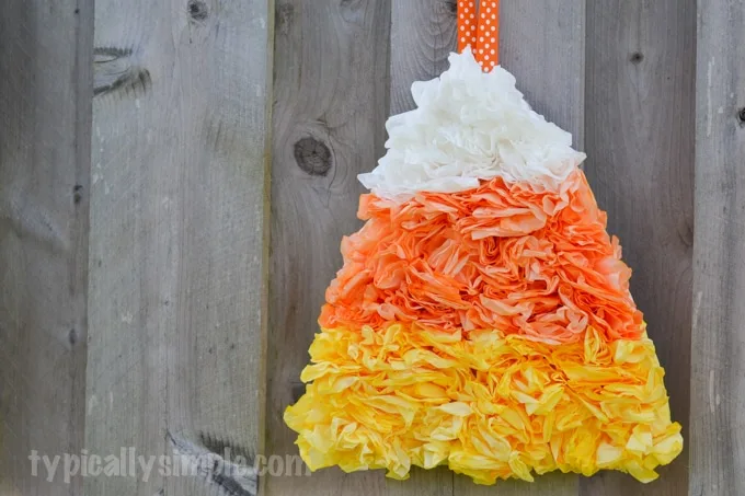 Coffee Filter Candy Corn