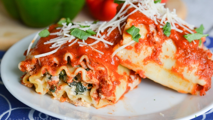Three Cheese Lasagna Roll-Ups