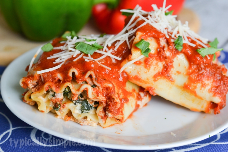 Three Cheese Lasagna Roll-Ups