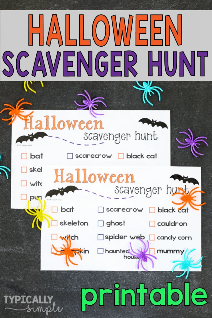 Halloween Treasure Hunt, Printable Treasure Hunt for Kids