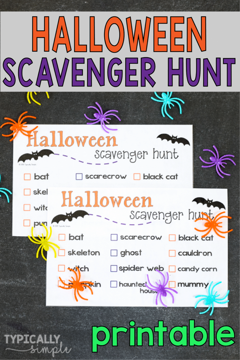 Halloween Scavenger Hunt {Free Printable} - Typically Simple