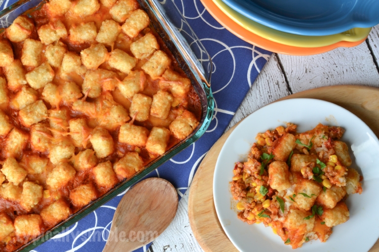 Sloppy Joe Tater Tot Hot Dish