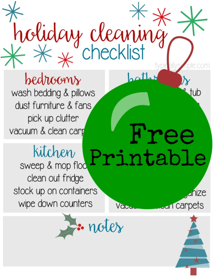 HolidayCleaningChecklist