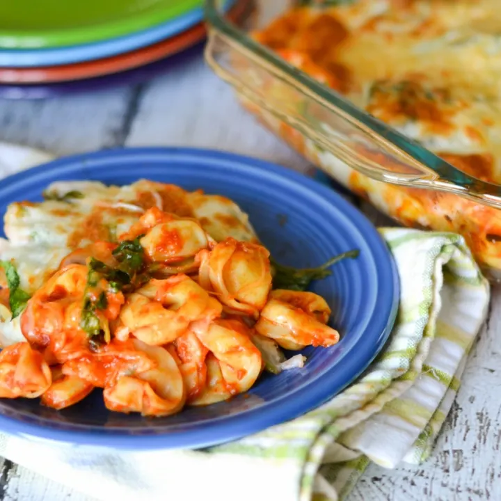 20 Minute Spinach Tortellini Bake