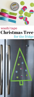 Using Scotch® Brand Expressions Tape to create a fun Christmas craft project on the fridge!