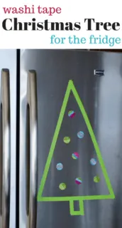 Using Scotch&reg; Brand Expressions Tape to create a fun Christmas craft project on the fridge!