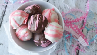 Chocolate Covered Cake Bites