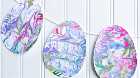 Marbled Paper Easter Eggs
