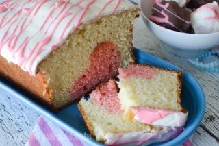 With a fun peek-a-boo heart that appears when you cut into the cake, make this surprise cake for a Valentine's Day