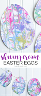 With just a few supplies, make this fun Easter Egg craft using marbled paper. The kids will have so much fun getting a little messy and creating some Easter decorations!