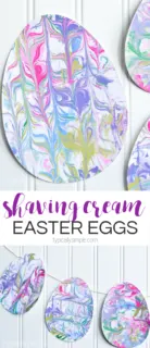 With just a few supplies, make this fun Easter Egg craft using marbled paper. The kids will have so much fun getting a little messy and creating some Easter decorations!