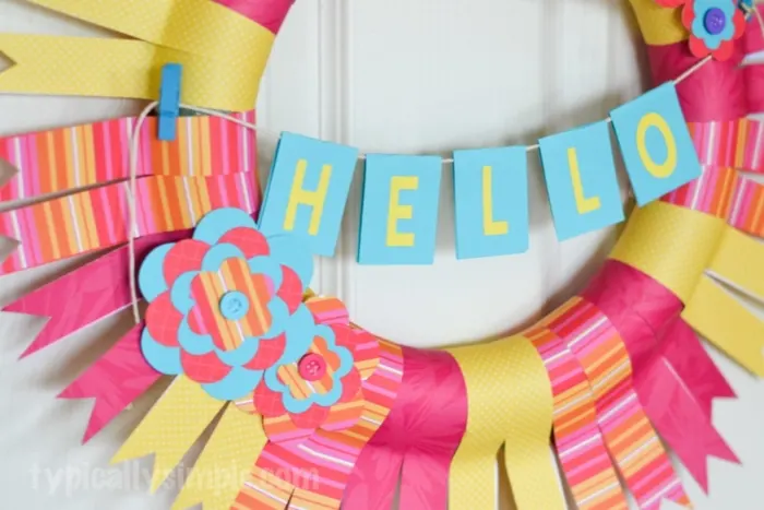 Scrapbook Paper Wreath-12