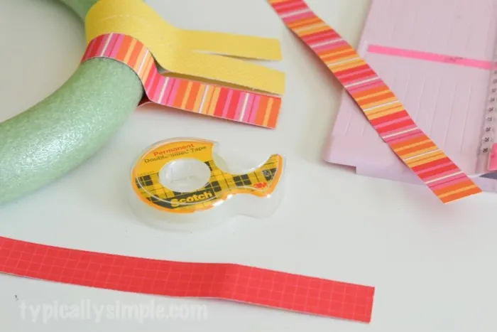 Scrapbook Paper Wreath