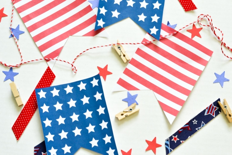 Stars & Stripes Banner Printable