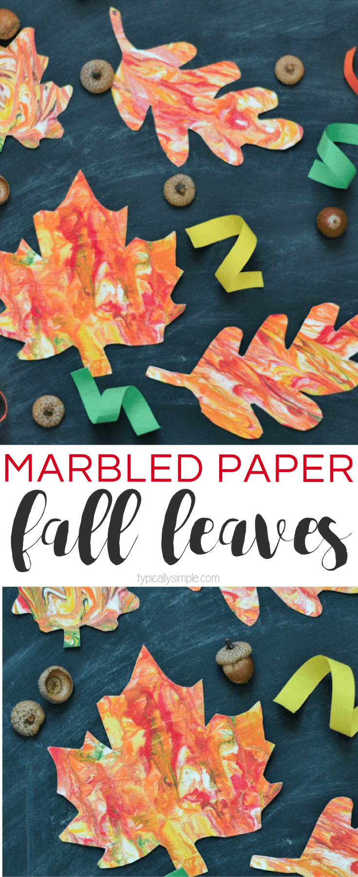 Cut leaf shapes out of multicolored construction paper. Write a