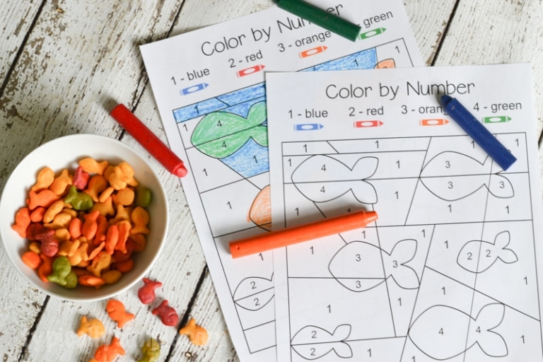 Color By Number Free Printable Typically Simple