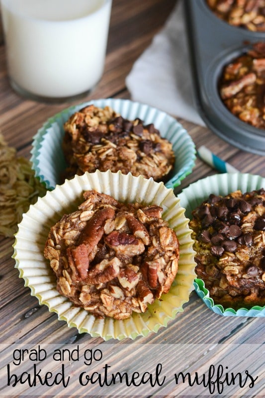 grab and go baked oatmeal muffins