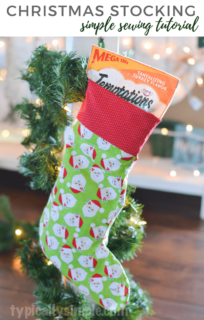 Create a festive Christmas stocking for your family, or favorite furry friends, using this simple sewing tutorial. #PAWsomeGifts #ClausAndPaws #ad