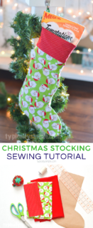 Create a festive Christmas stocking for your family, or favorite furry friends, using this simple sewing tutorial. #ad