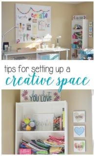 Three tips for setting up a space that allows your creative juices to flow. From great lighting to organizations, create a space that you want to work in!