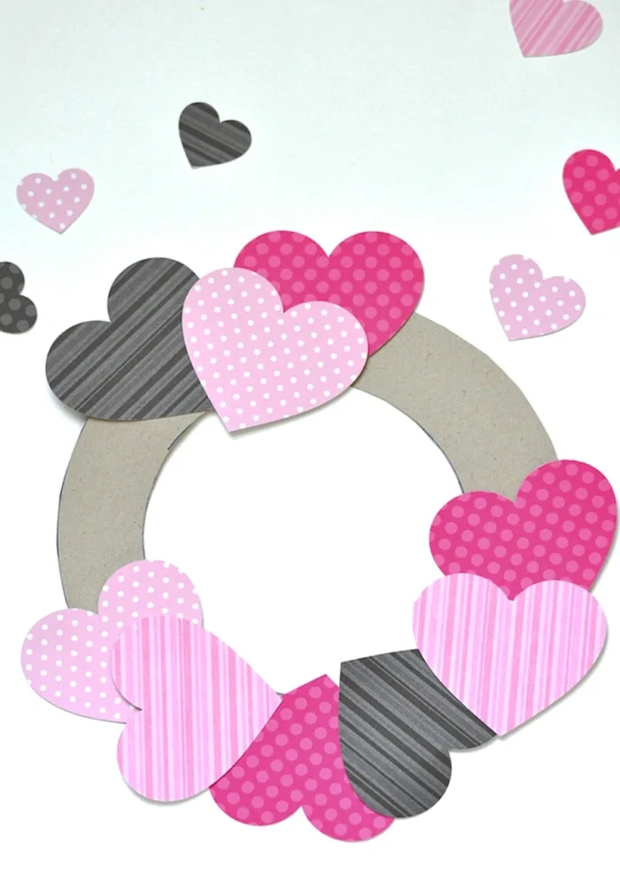 scrapbook paper hearts