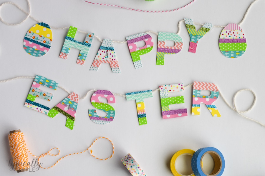 A great way to use up some of that washi tape stash, this Easter banner is a fun addition to your spring decor!