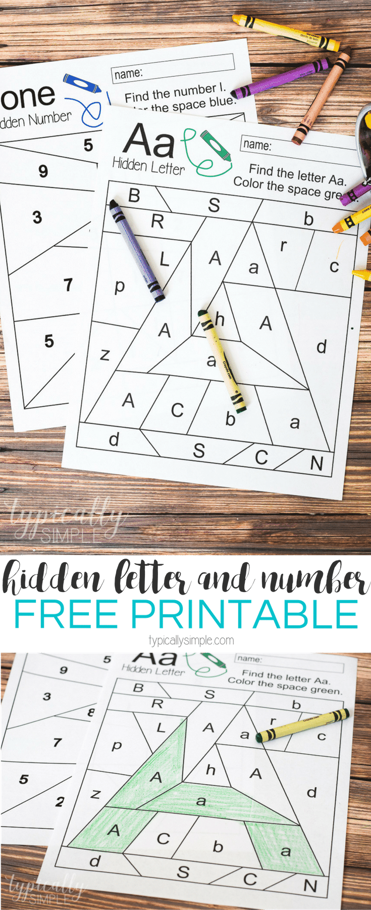 Hidden Number And Letter Worksheet Typically Simple