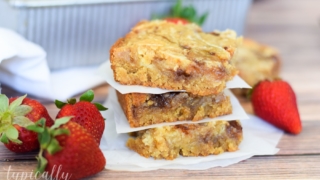 Strawberry Swirl Cheesecake Blondie Bars