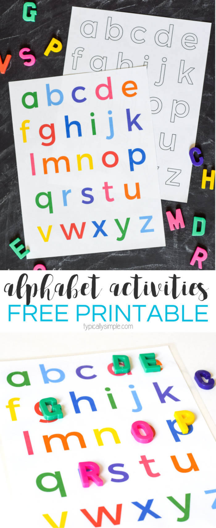 Alphabet Activities: Lowercase Letters Printable - Typically Simple