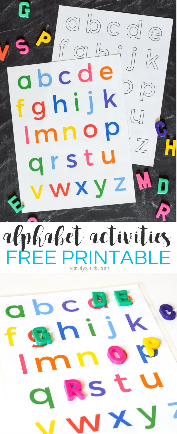 Alphabet Letters to Print, Printable Silhouette Letters of the Alphabet