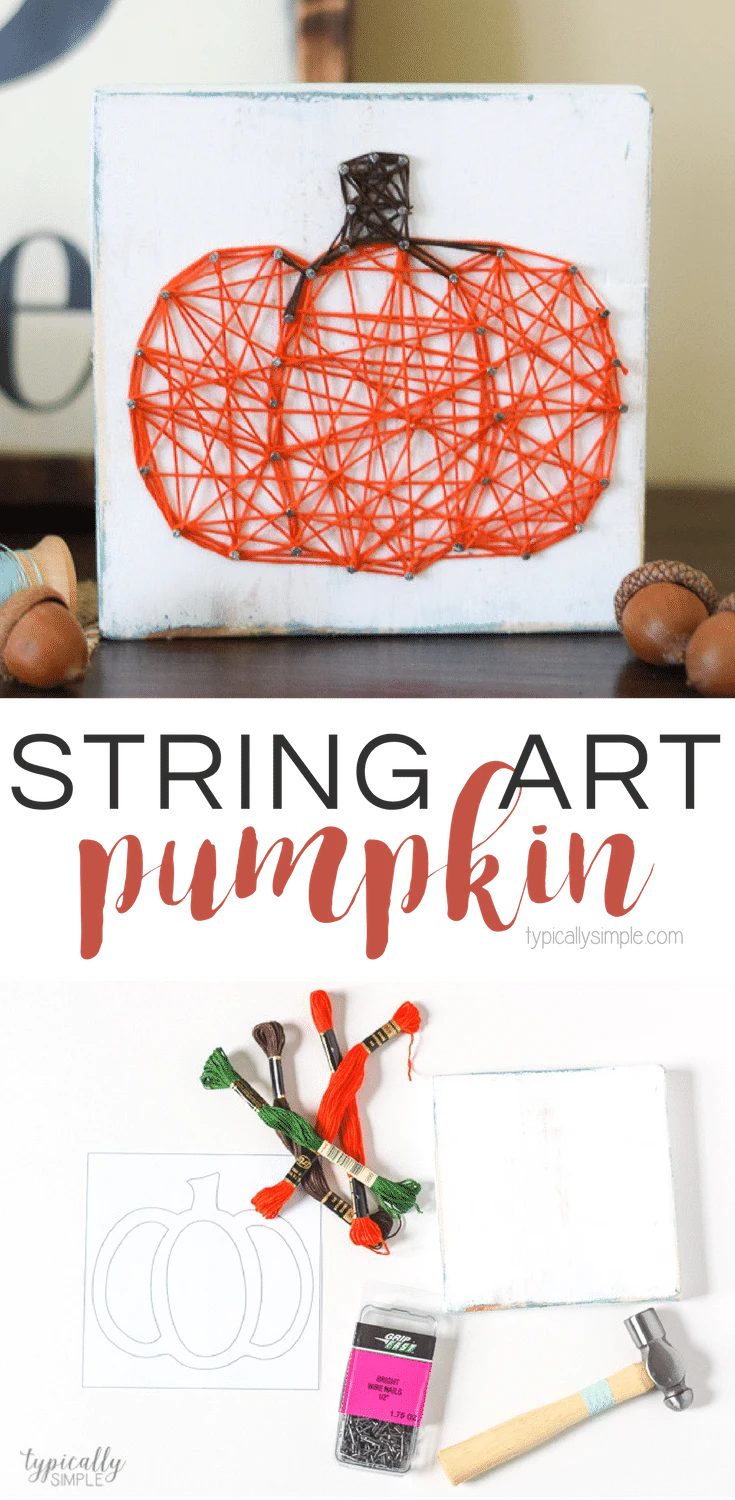Pumpkin String Art Craft - Typically Simple