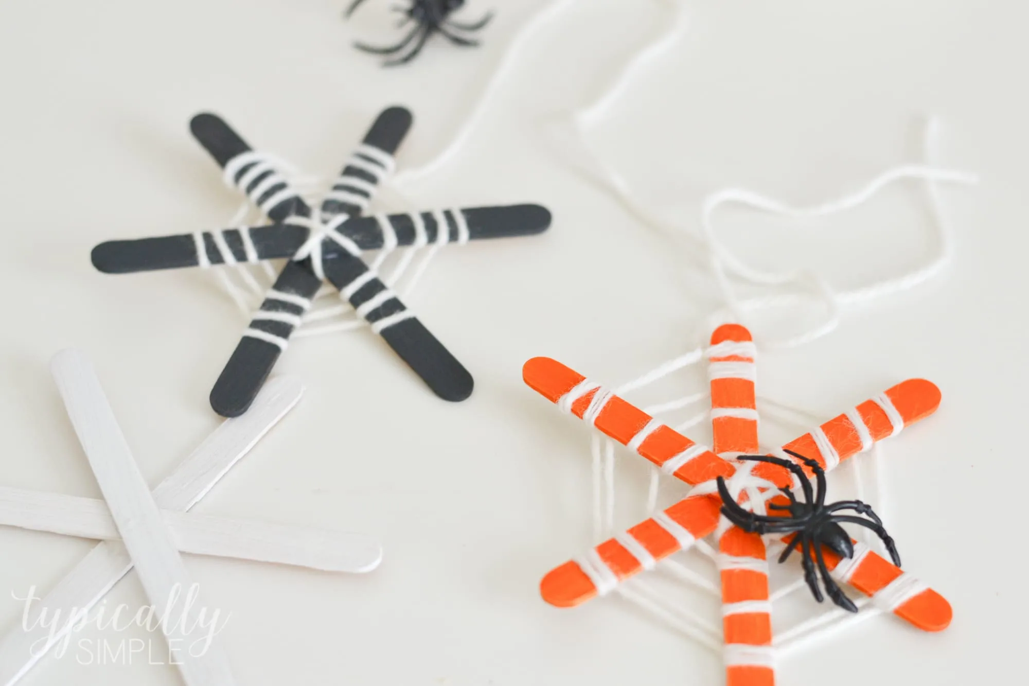 Fuzzy Stick Spiders - Craft Project Ideas