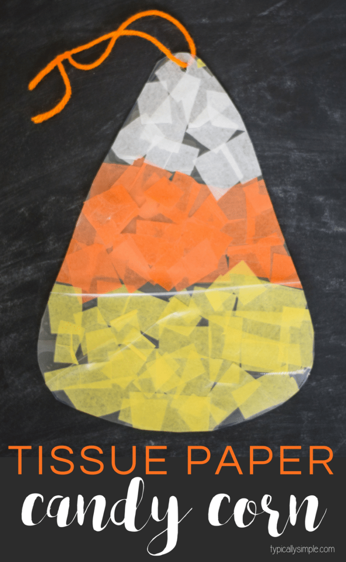 tissue paper candy corn - Typically Simple