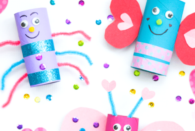 Love Bugs Toilet Paper Roll Craft