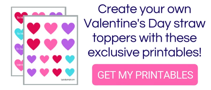 Valentine's Day Craft: Straw Toppers - Typically Simple