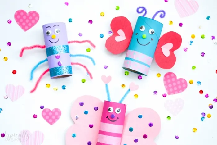 This Valentine's Day toilet paper roll craft is sure to be a hit with the kids! Create a whole colony of love bugs using basic craft supplies - perfect for a classroom party!