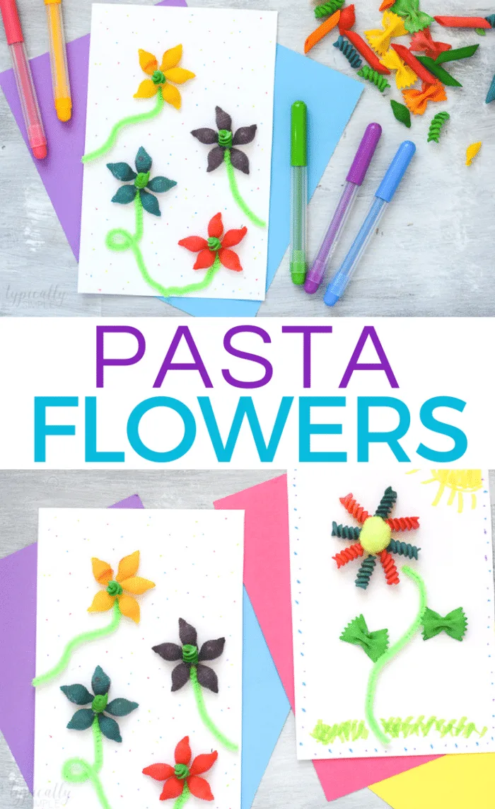 Pasta Flowers: Craft for Kids - Typically Simple