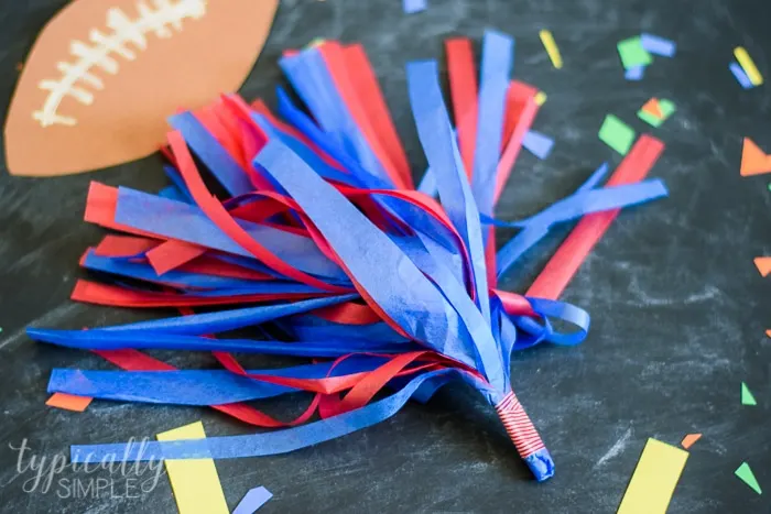 tissue paper pom poms craft to make with the kids