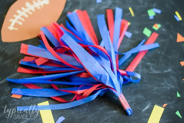 Tissue Paper Crafts: Cheerleader Pom Poms - Typically Simple