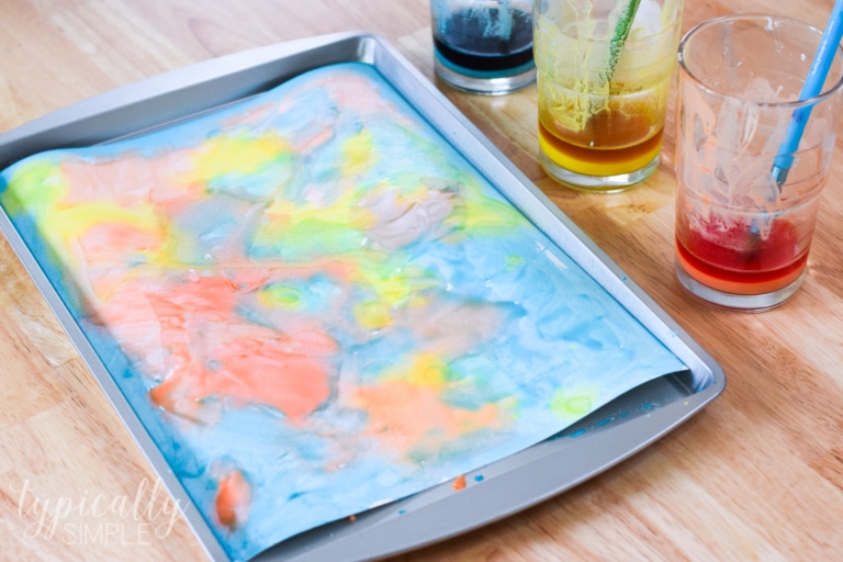 Fizzy Art - Baking Soda Paint