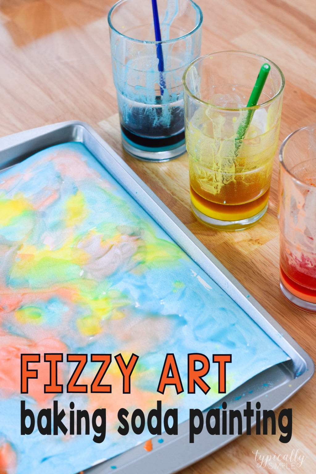 Fizzy Art - Baking Soda Paint - Typically Simple