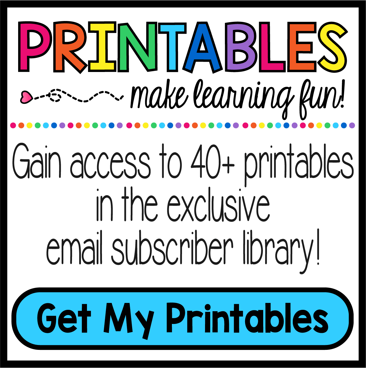 subscribe button for library of printables
